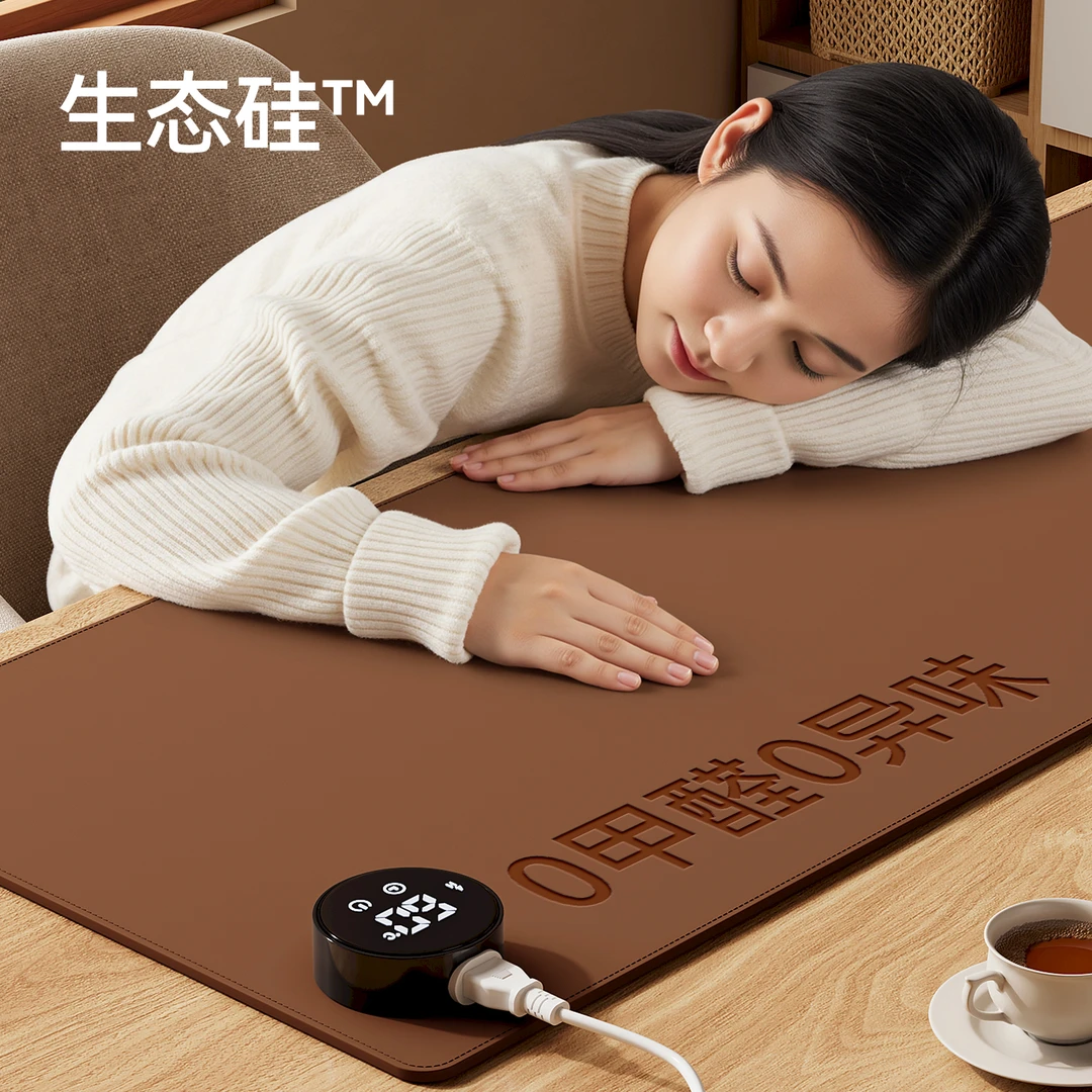 加热鼠标垫超大暖桌垫办公室桌面发热垫子冬天书桌学生加热书桌垫