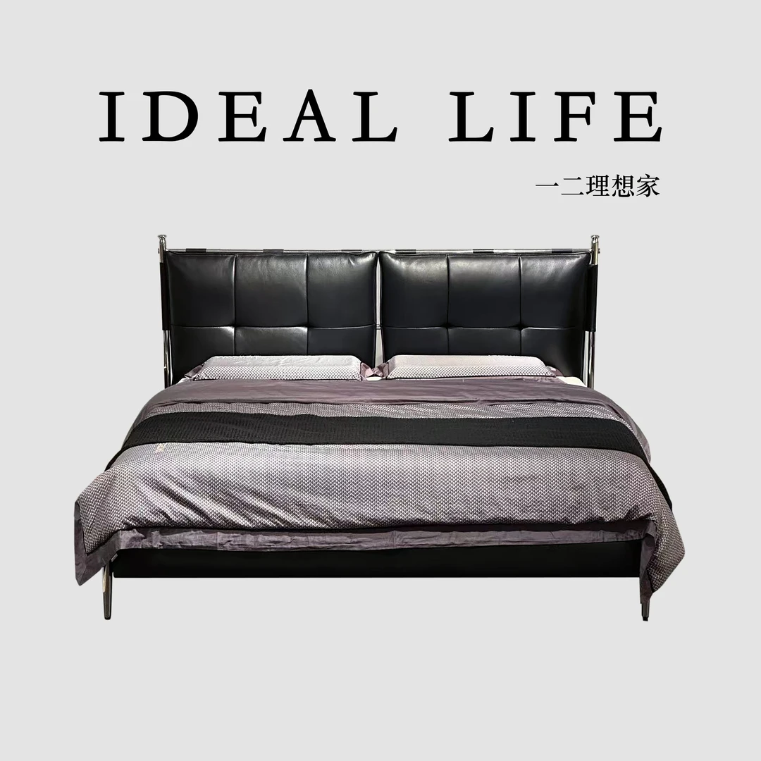 【瓦西里床·上新力荐】头层牛皮