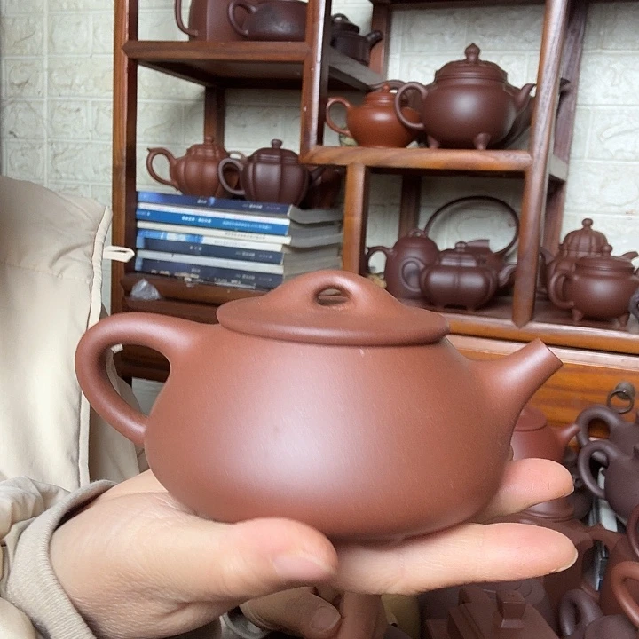 紫砂茶壶石瓢260cc精工半手工