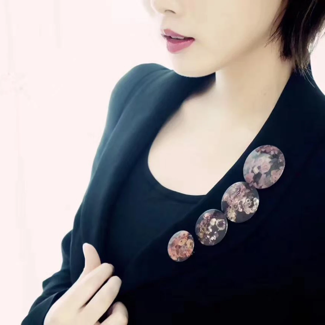 铜合金仿珍珠项链 合金项链 limil复古风仿珍珠设计胸针990018