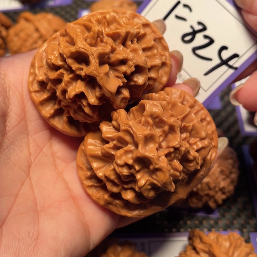 文玩核桃把件木**峰824号帝王52