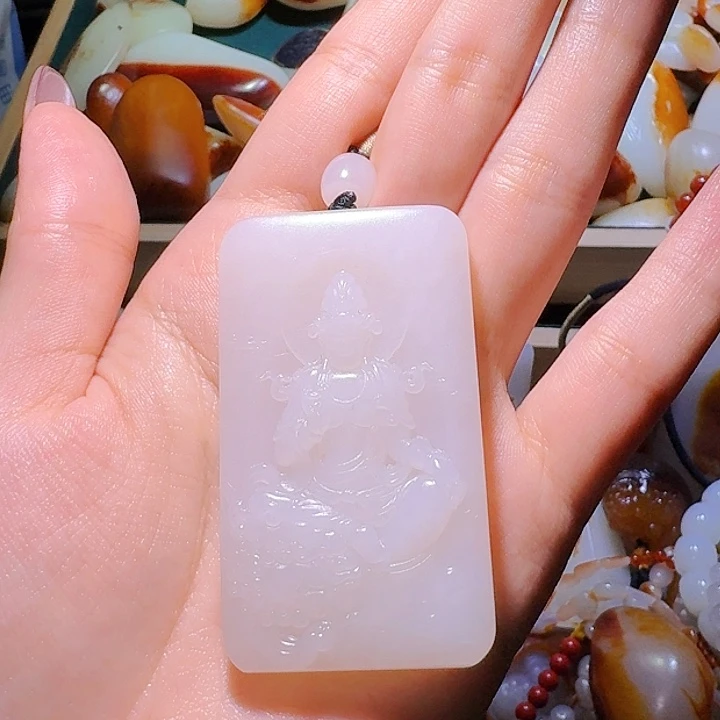 和田玉挂件未镶嵌猴**月