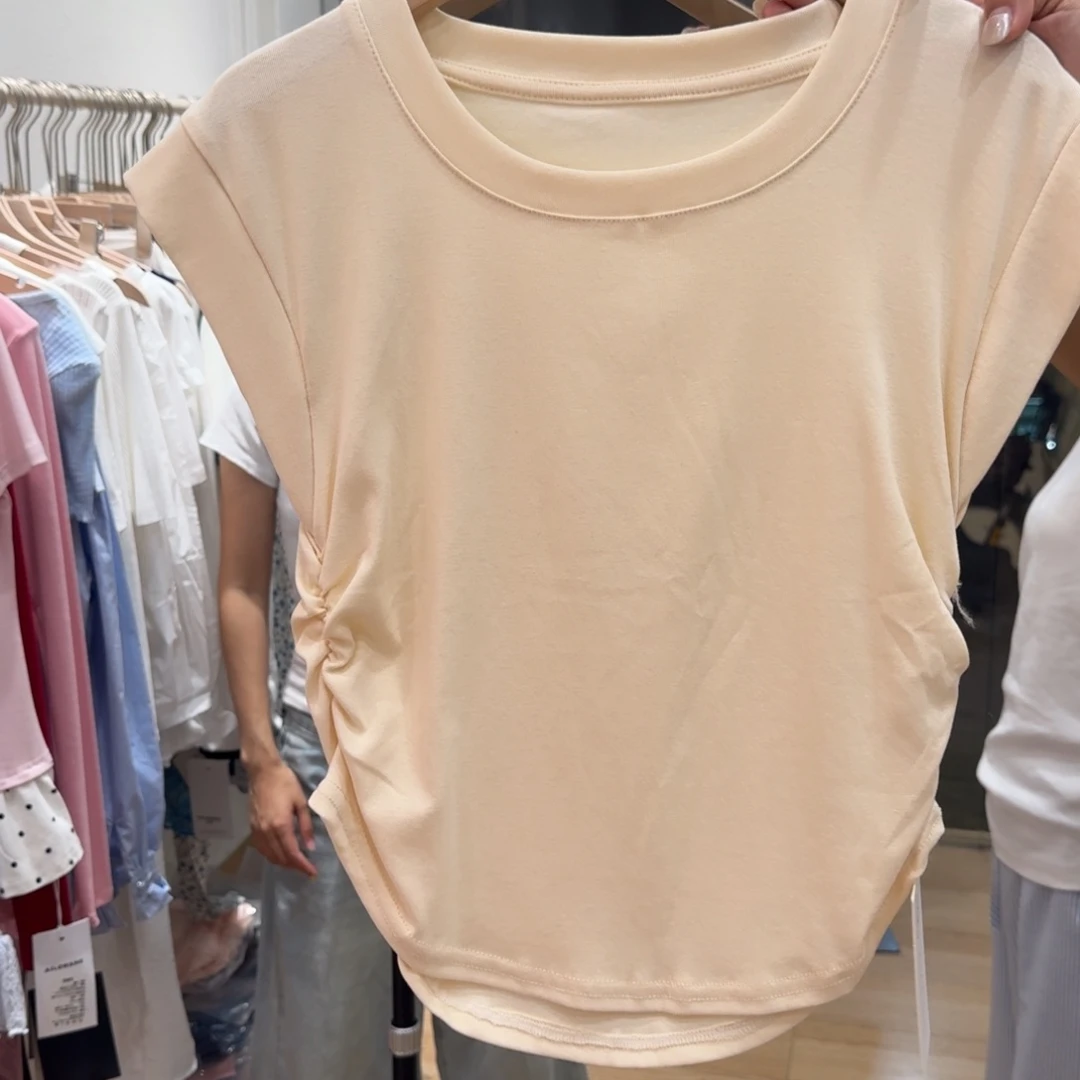 棉纯棉小飞袖上衣120斤nei