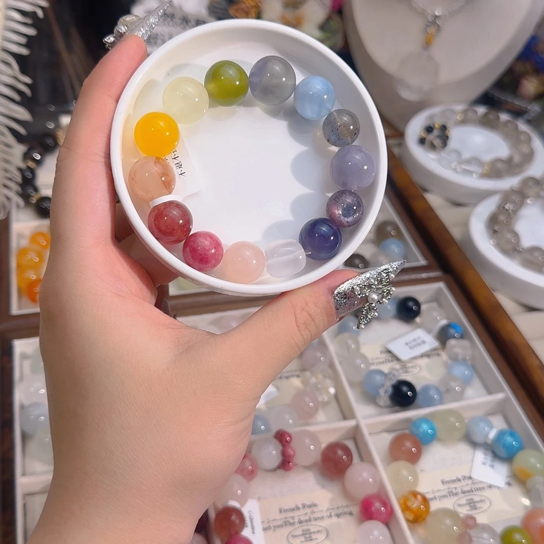 水晶手链合金天然水晶手串多样性发其一