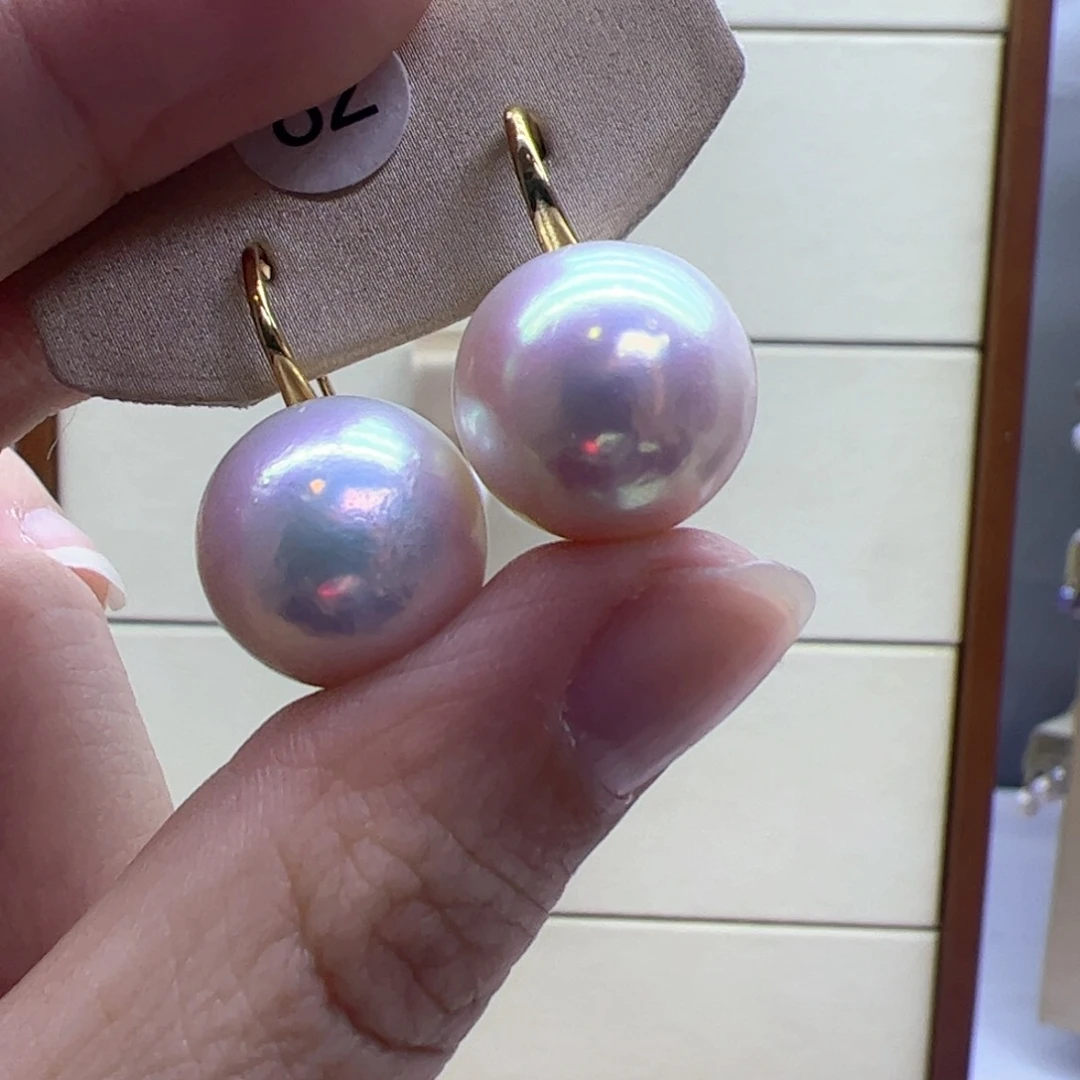 淡水珍珠耳饰银S925镶嵌