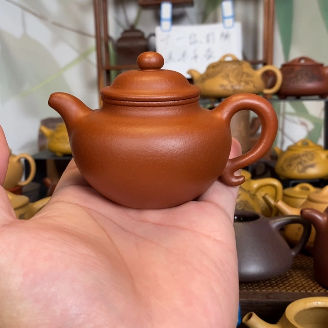 茶壶紫砂微瑕处理砂性小红泥莲子