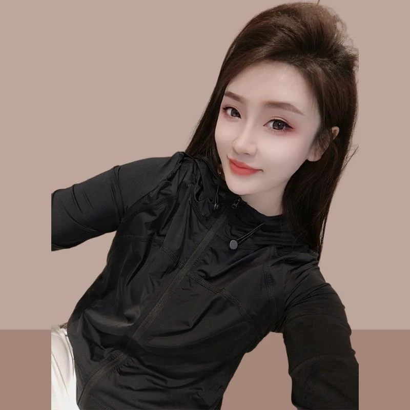 欧货透气轻薄冰丝外套女2025夏季新款洋气百搭防紫外线黑色防晒衣