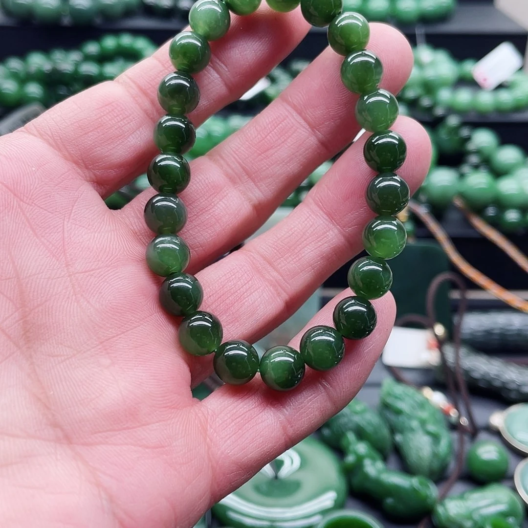 和田玉（碧玉）未镶嵌手链