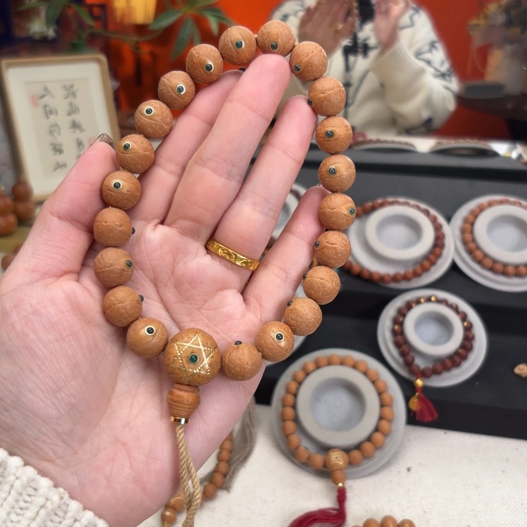 凤眼菩提吊坠晓**F13毫米铁籽单圈玛n