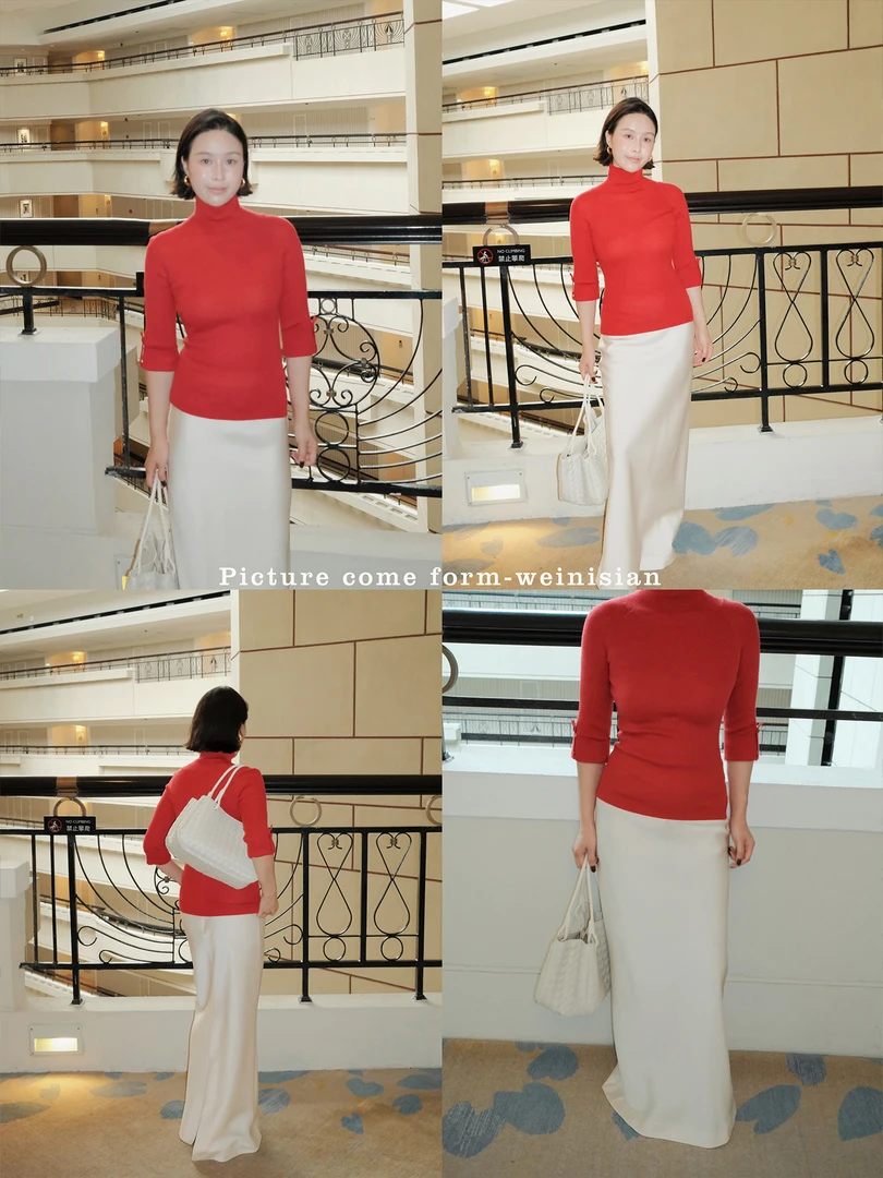 朱小姐私服系列 7分袖高领打底衫 250249