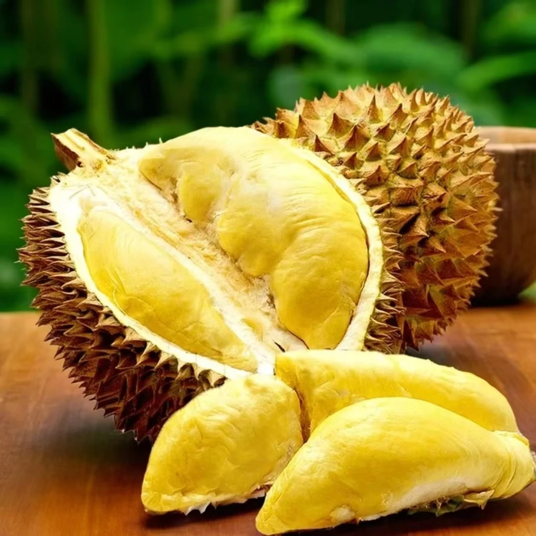 【顺丰到家】泰国树熟金枕鲜榴莲整颗带壳3-10斤核小生切没售后需自行分辨，水分流失8%属正常现象金枕泰国东部