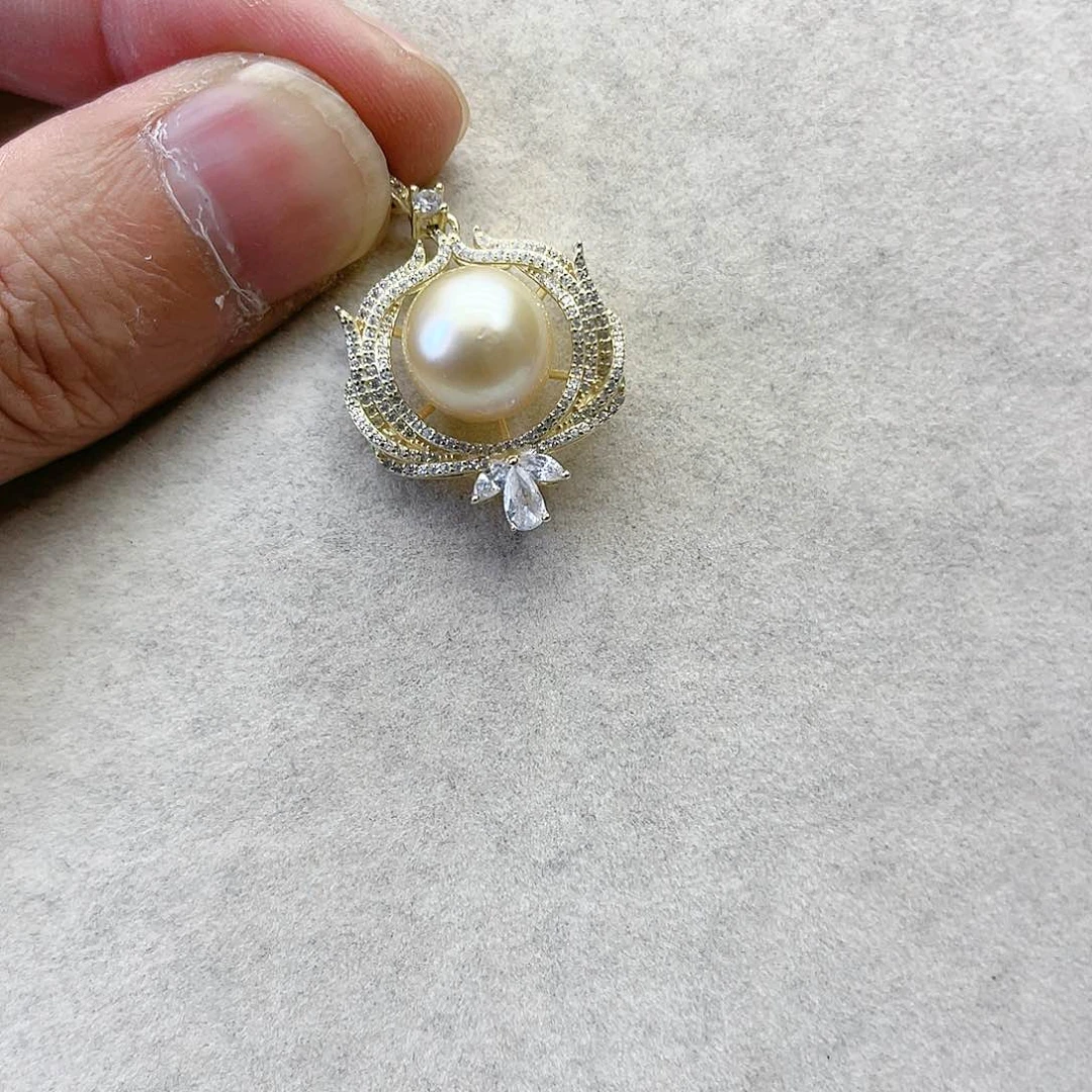 海水珍珠颈饰银S925镶嵌