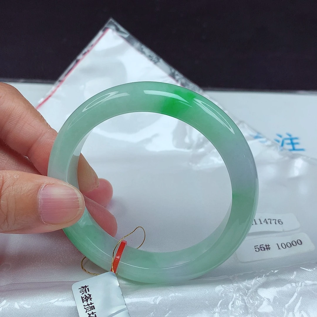 翡翠未镶嵌手镯55圈4776