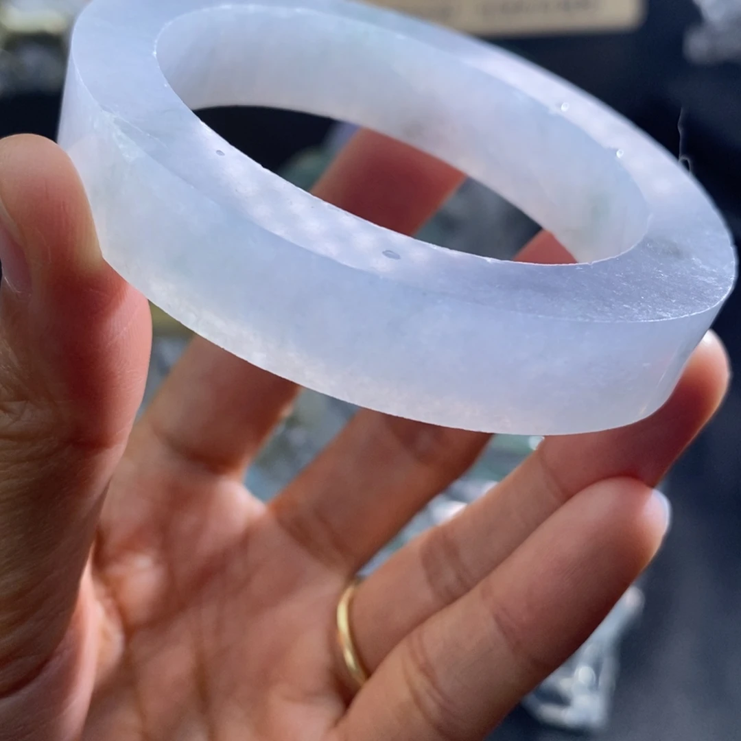 定制翡翠未镶嵌翡翠53-57贵妃高货瑕疵漏