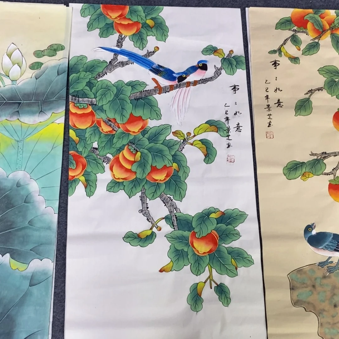 国画尺寸100✖️50三尺工笔手绘画