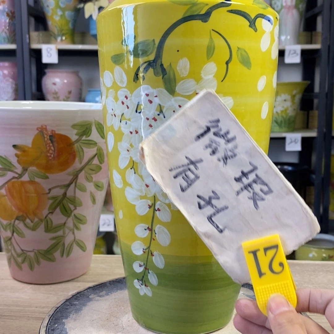 景德镇手工手绘陶瓷花盆