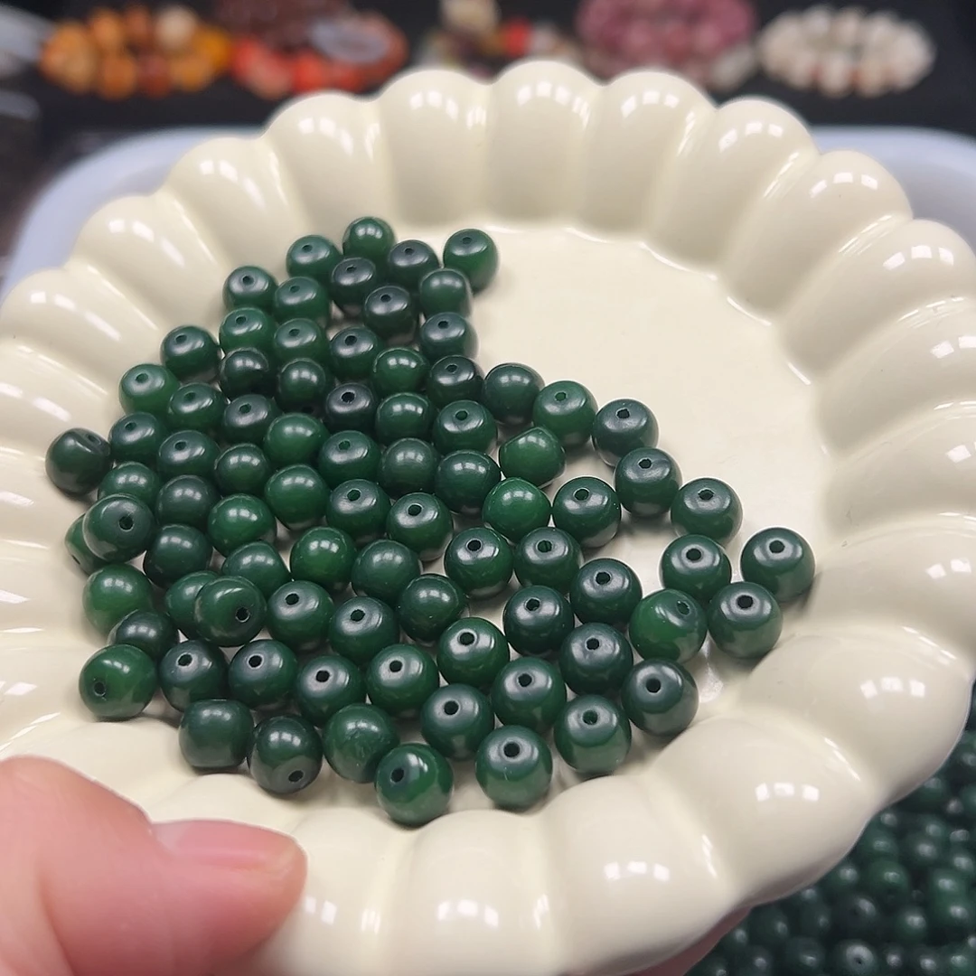 手串菩提根/象牙果120颗9✖️8祖母绿鼓珠