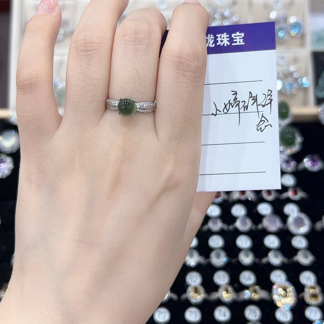 黄晶戒指银S925镶嵌小****_戒指