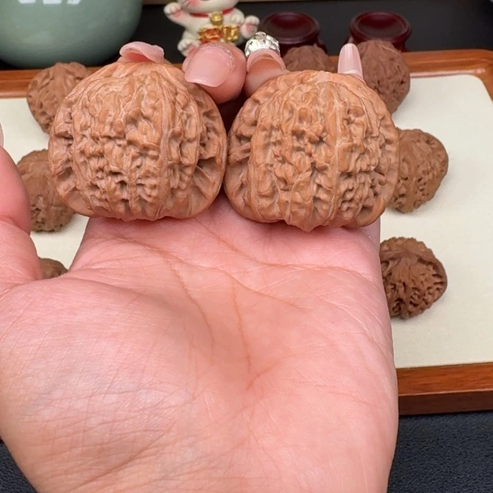吊坠文玩核桃全品白狮子43