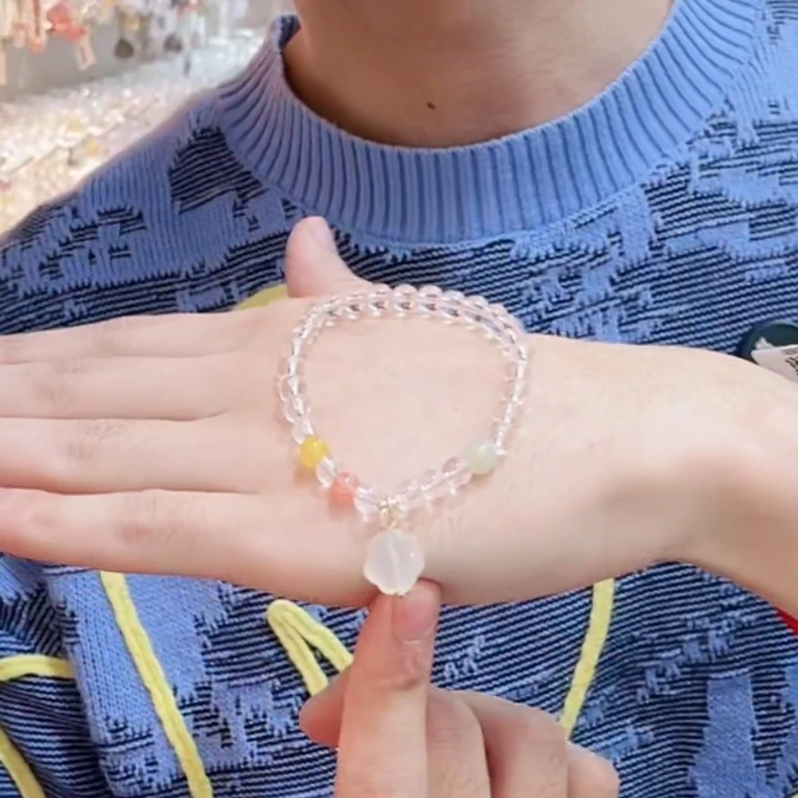 白水晶猫爪吊坠款成品手串多样发一