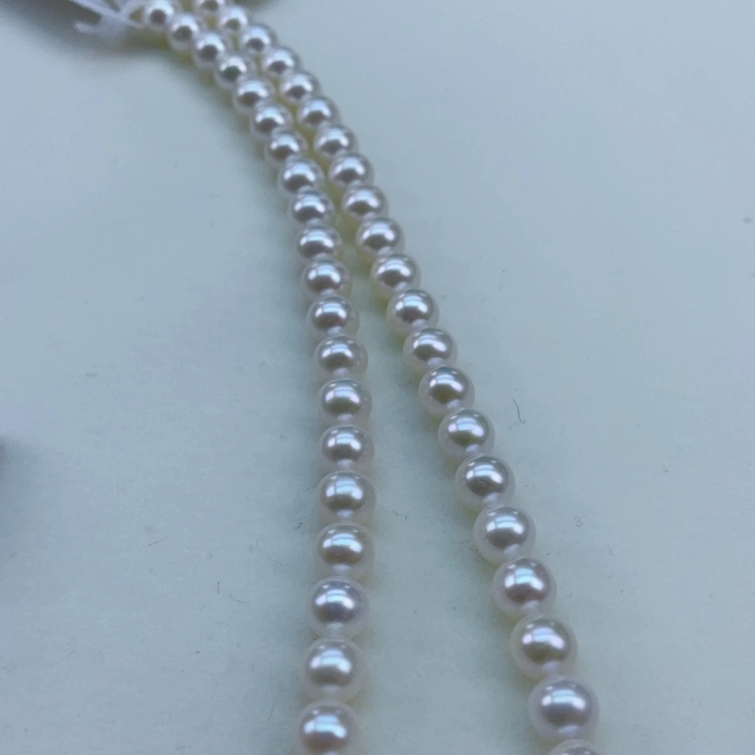 6.5/7冷青光几乎无暇淡水珍珠银S925镶嵌