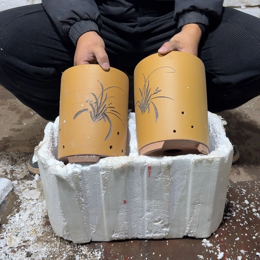 紫砂花盆口径14.18口径