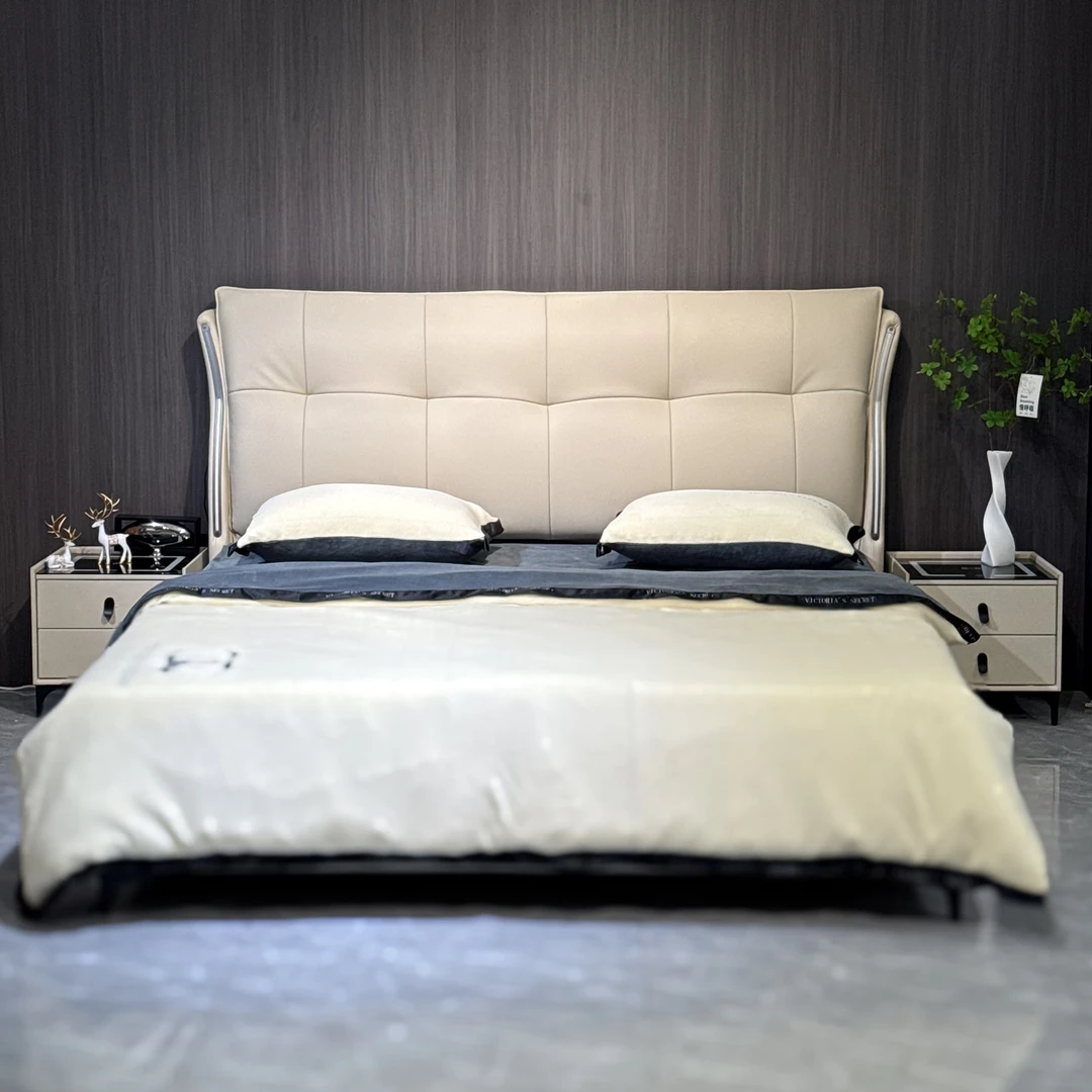 【金玉满堂】皮床现代主卧大床1.8米X2双人床儿童床网红大床