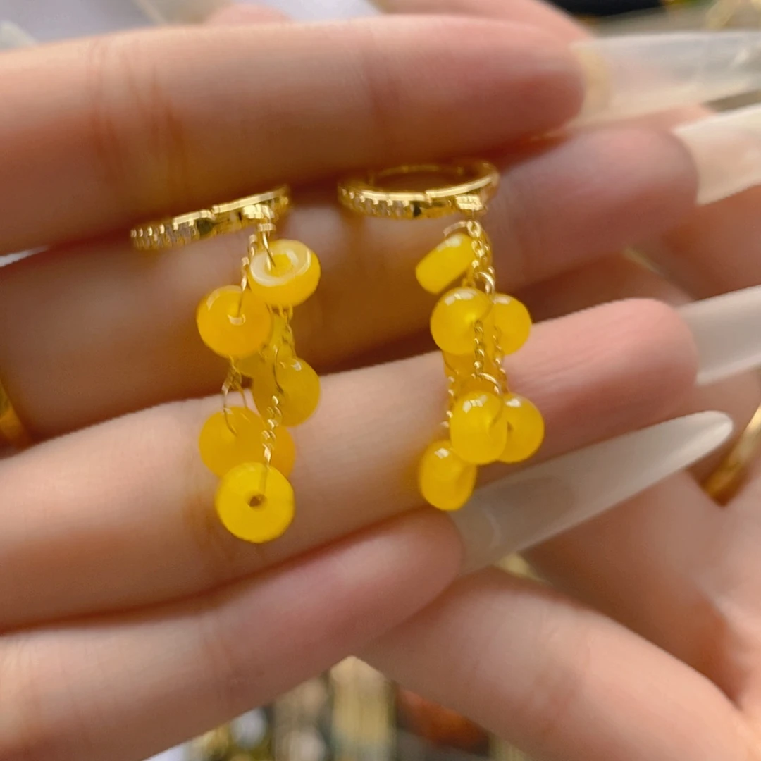 翡翠合金耳饰翡翠