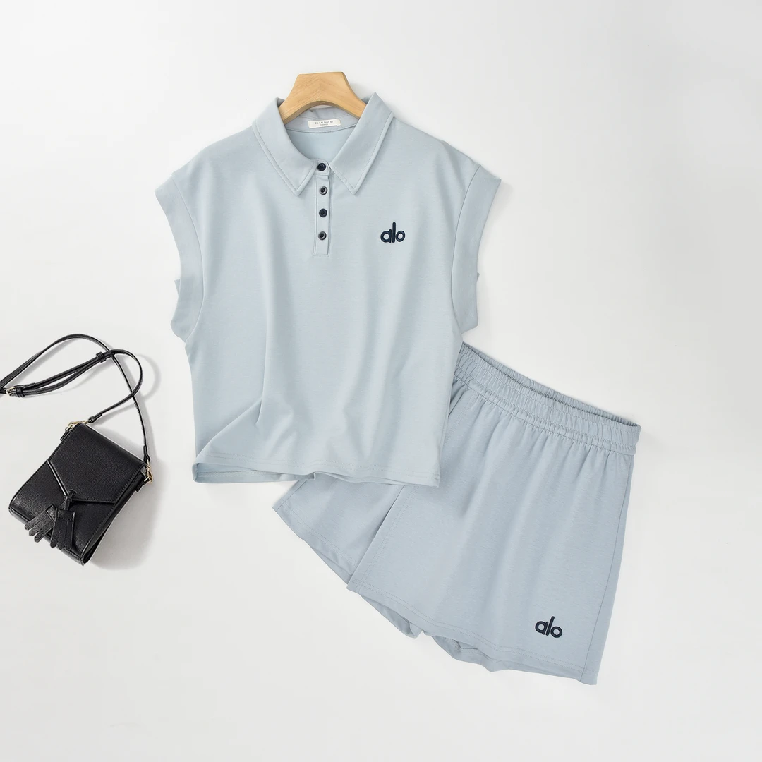 新款POLO衫裤裙套装女款休闲运动舒适休闲两件套303