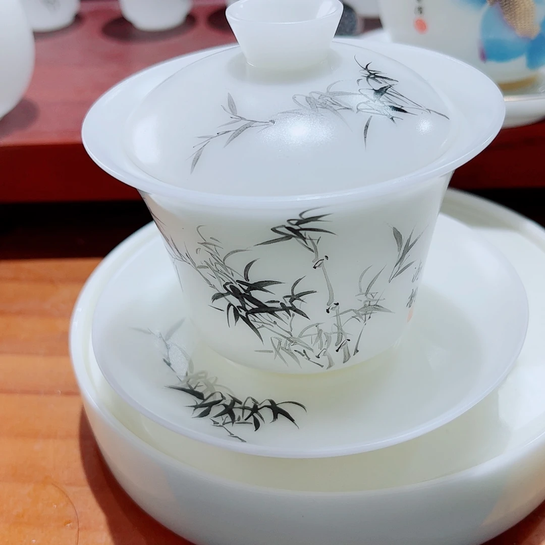 陶瓷素烧璞玉150cc手绘11