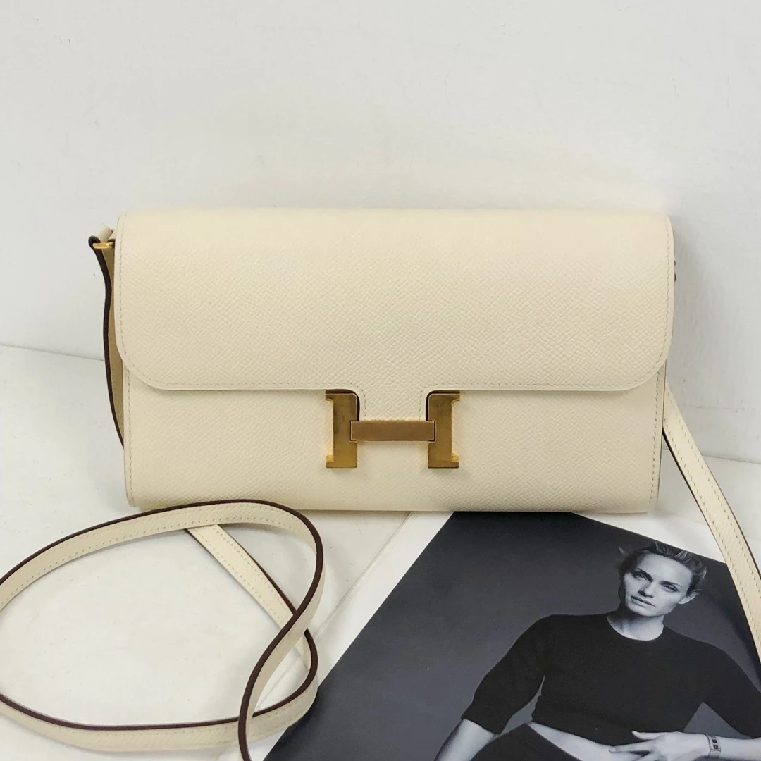 95新 Hermes/爱马仕 Hermes 奶油白 康康togo U刻/605428242