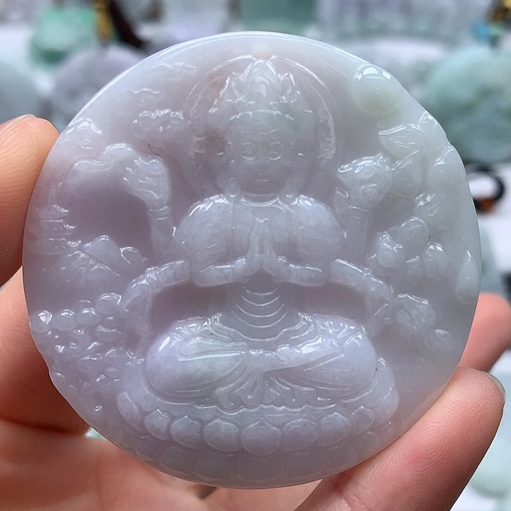 翡翠未镶嵌颈饰观音福利