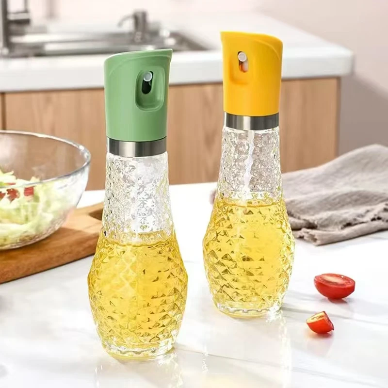 锤纹玻璃喷油壶雾化瓶商用厨房空气炸锅喷油壶按压式油壶