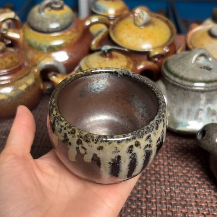 茶杯紫砂哼****桃冷色福气