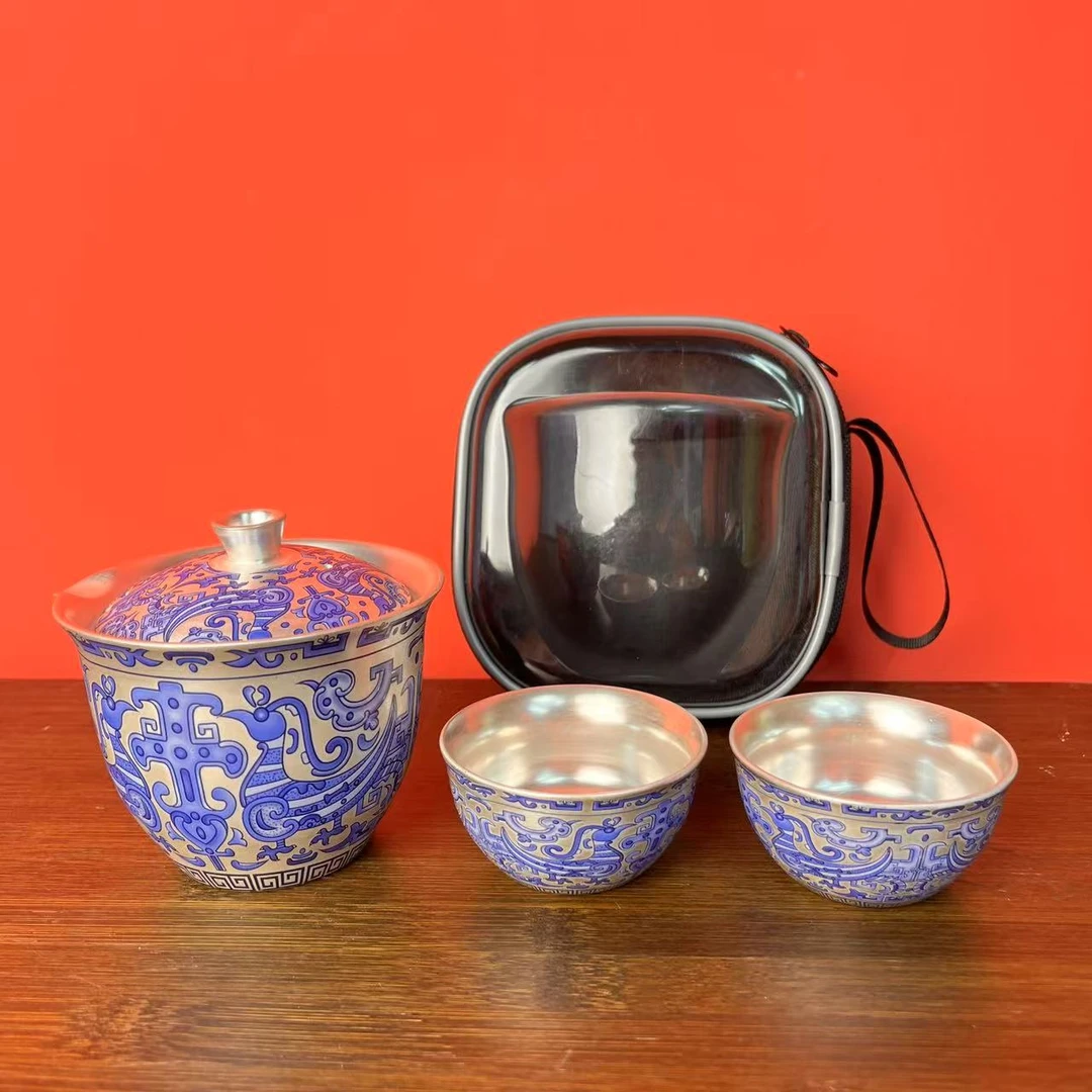 BB228-天命玄鸟一壶俩杯旅行茶具A