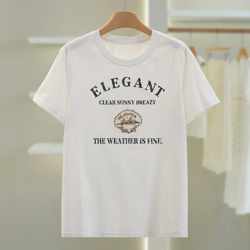 X815-伍莎服饰云仓百搭时尚新款T恤#ZHX46X015