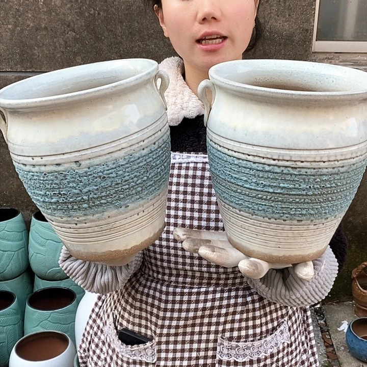 紫砂花盆正品口18高22