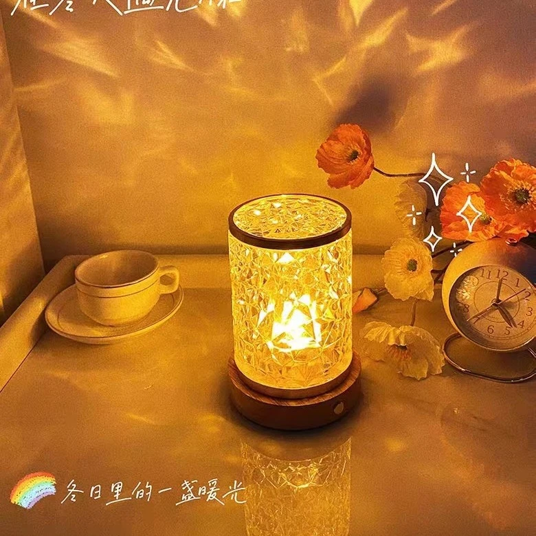 水波纹氛围灯充电台灯小夜灯卧室睡眠床头气氛灯情侣浪漫氛围灯