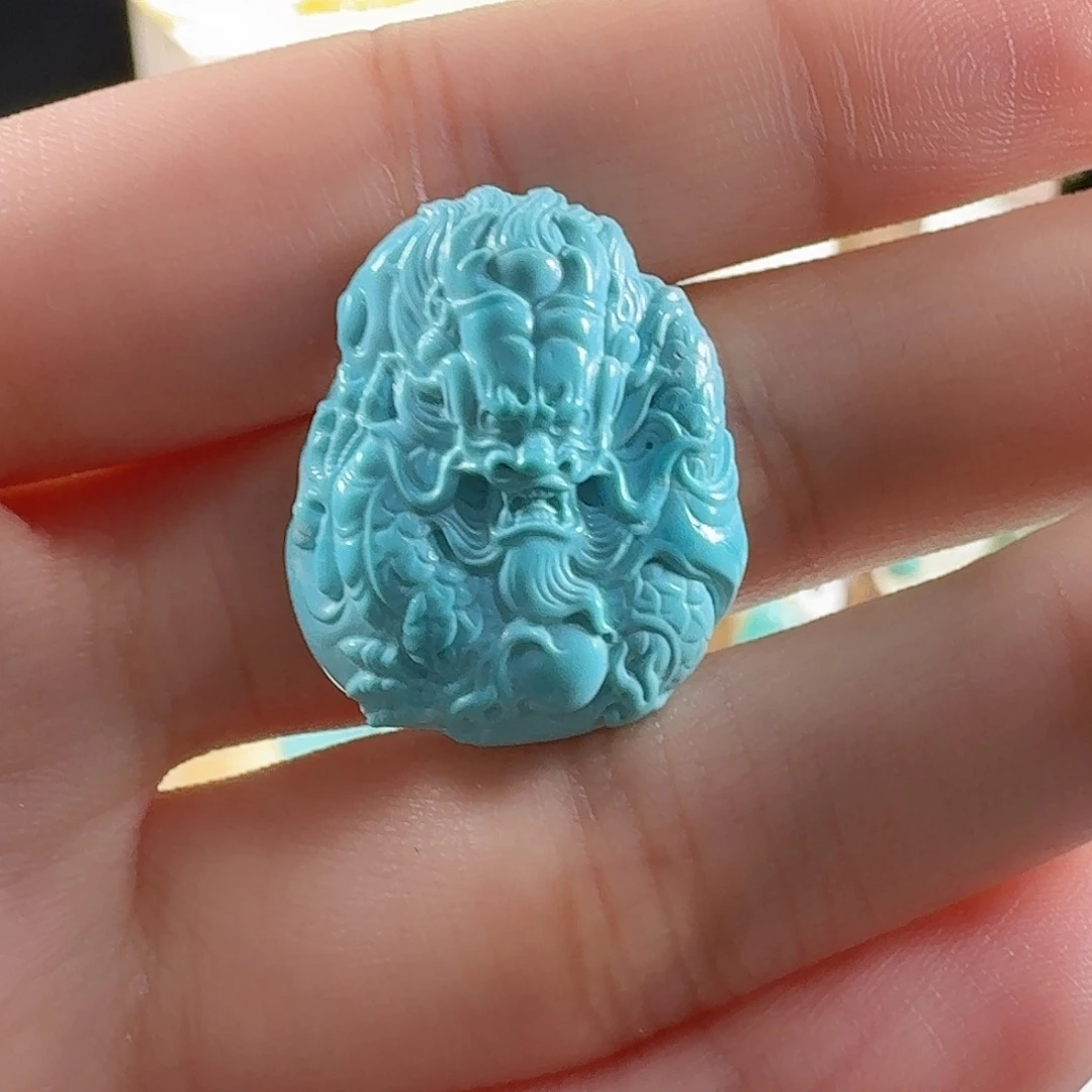 过***火绿松石未镶嵌吊坠(不含链)