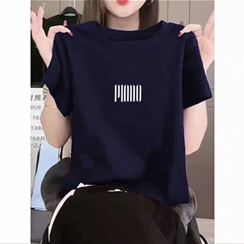 2025夏季新款正肩纯棉短袖T恤女大方ins时尚百搭洋气减龄显瘦上衣