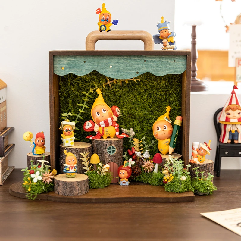 阿楹 泡泡玛特拉布布萌粒盲盒收纳架星星人展示盒小摆件灯手办柜