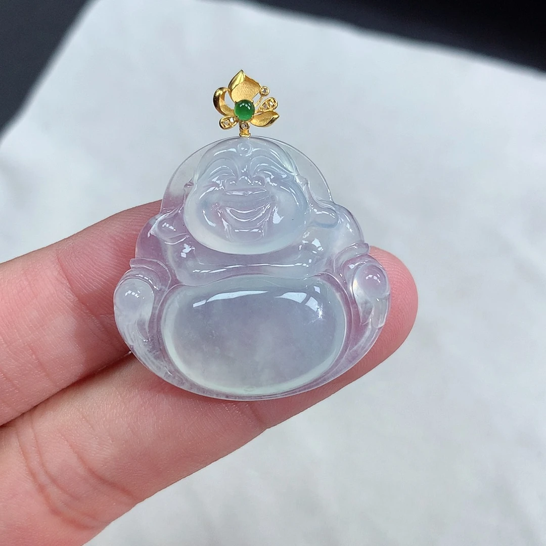 翡翠未镶嵌颈饰佛公