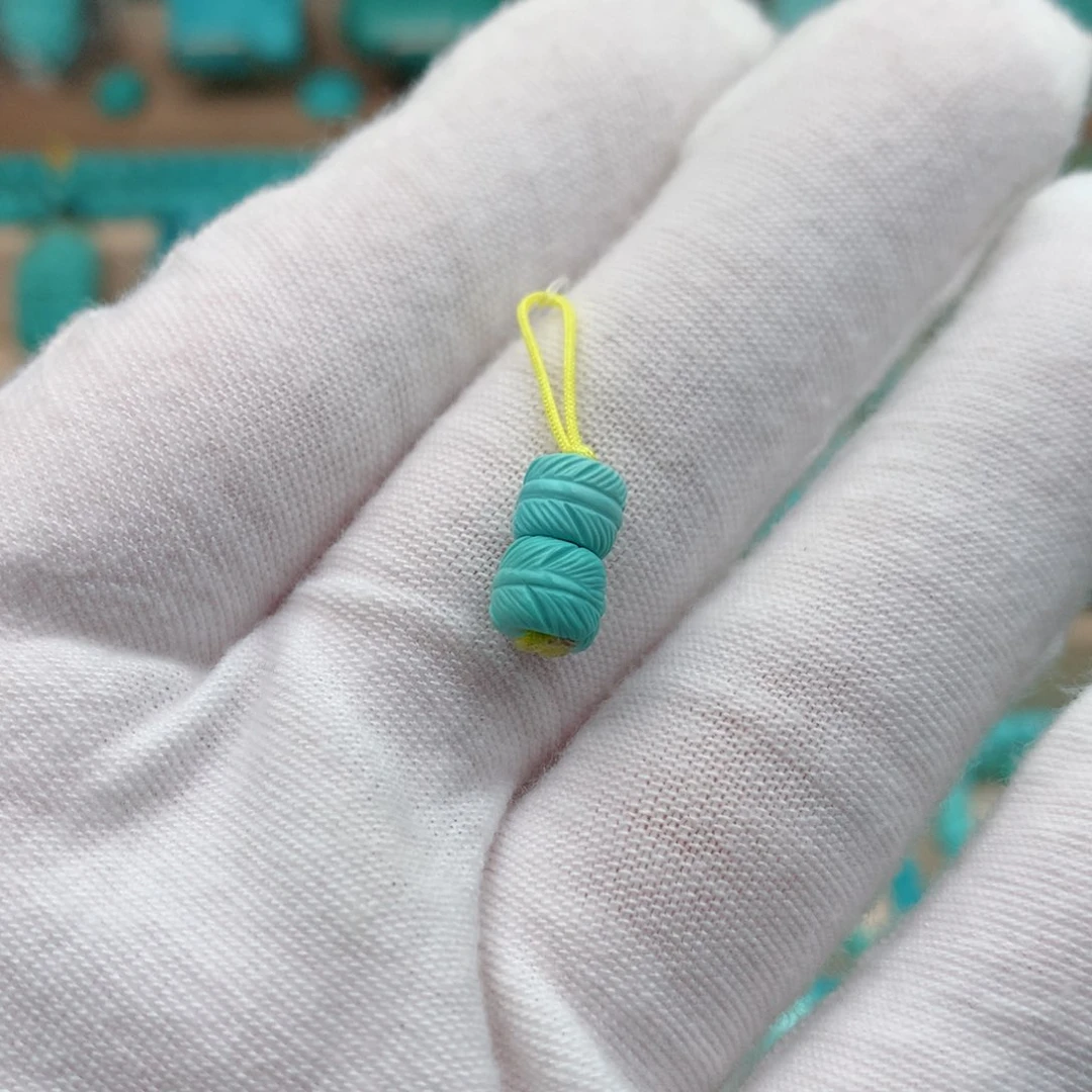 未镶嵌绿松石珠宝奇石6.4mm