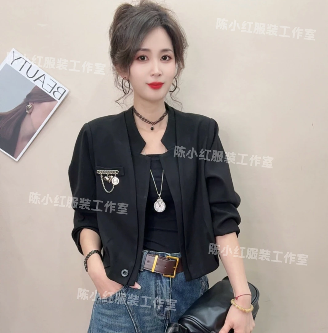 《陈小红服装》小众设计高级感西装夹克上衣外套秋季新品女