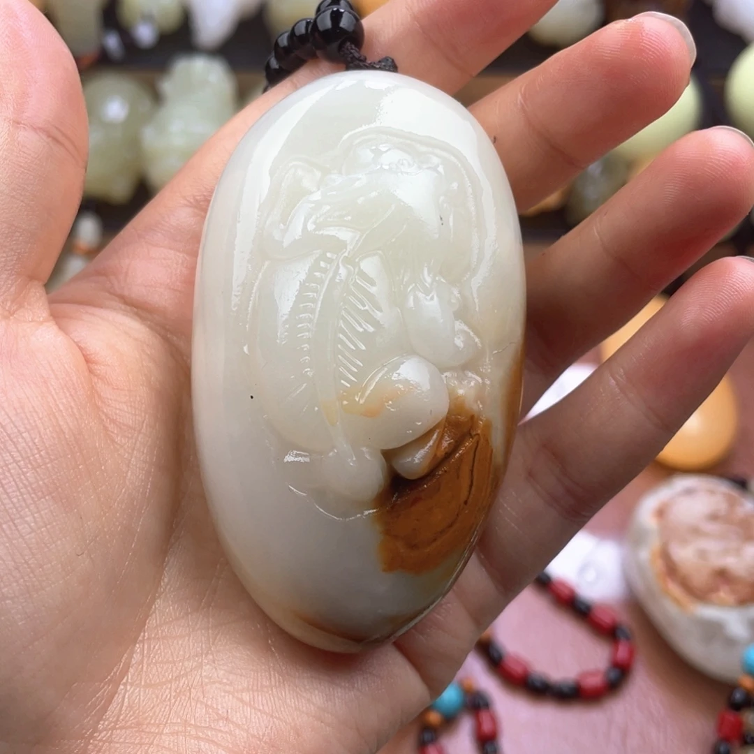 篮***姐石材天然古青石手把件