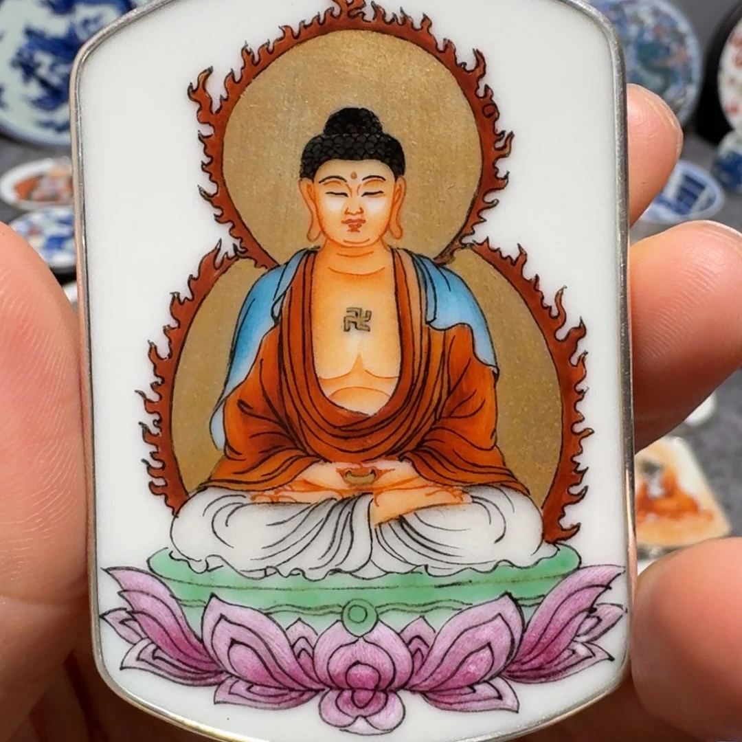 瓷片后*儿精品挂件一个