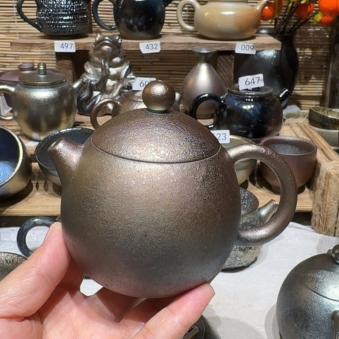 壶建水紫陶紫泥柴烧壶一瑕