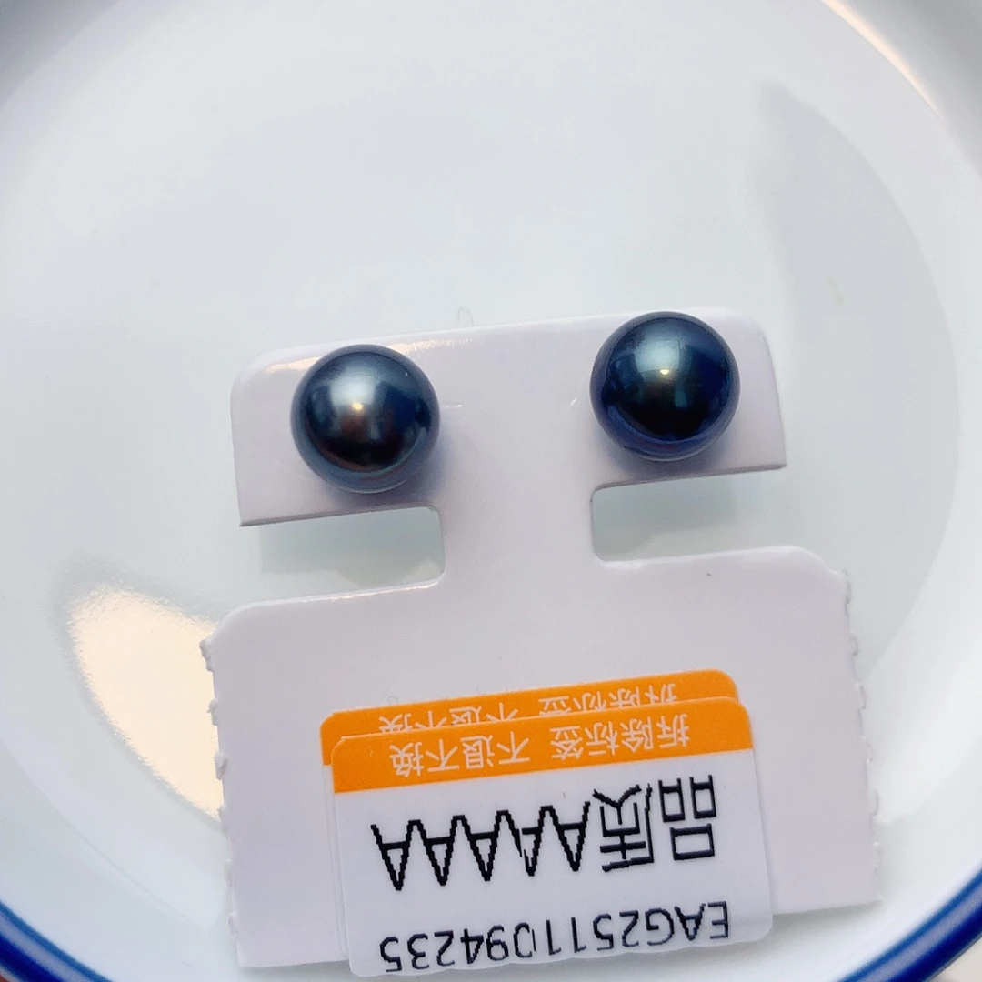 耳饰银S925镶嵌海水珍珠w15