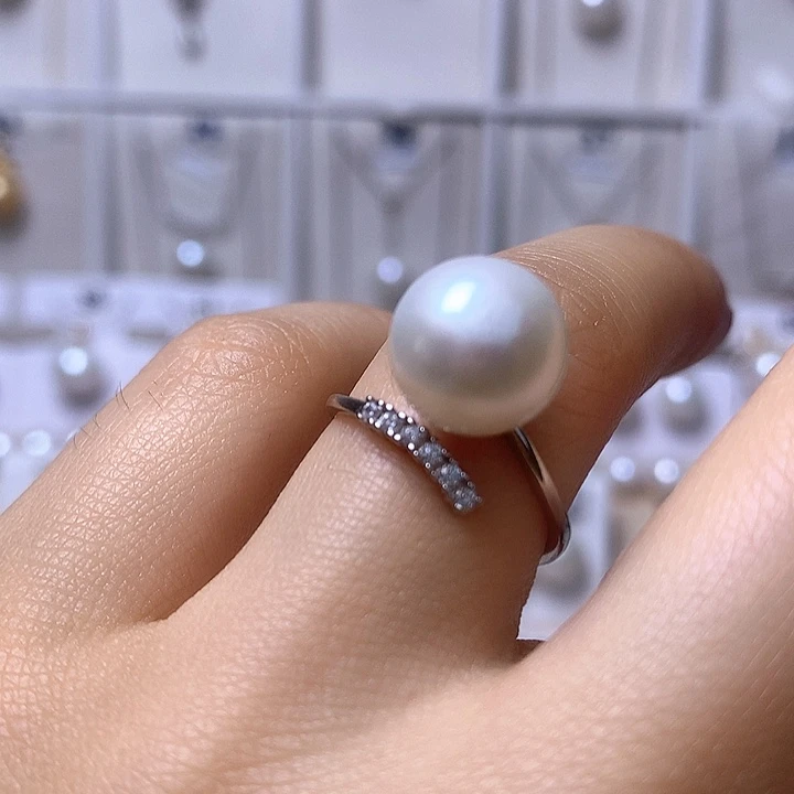 淡水珍珠银S925镶嵌颈饰