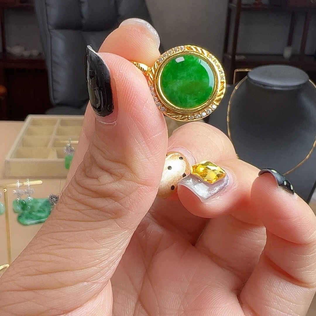 翡翠银S925镶嵌颈饰吊坠